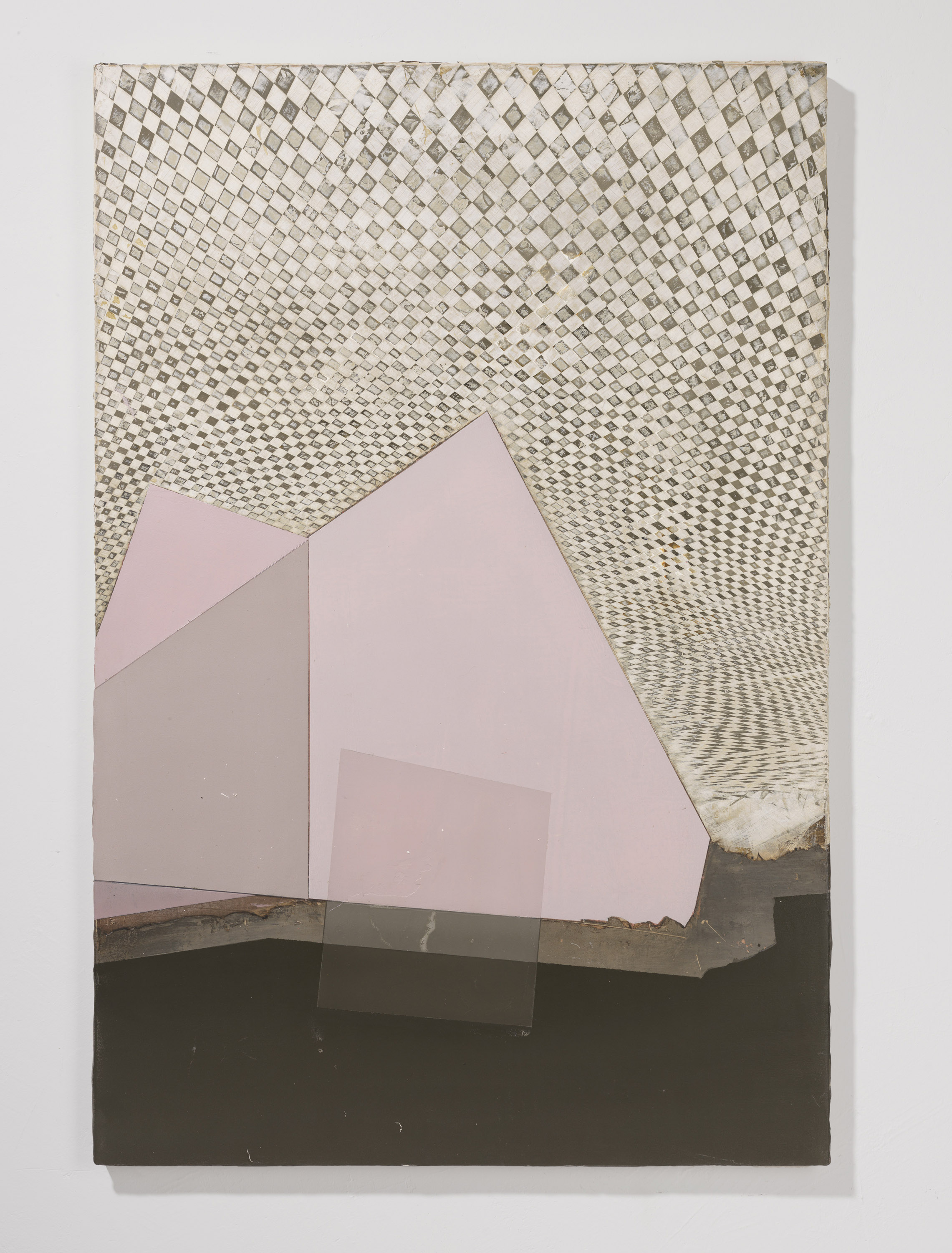 painting of a pink silo