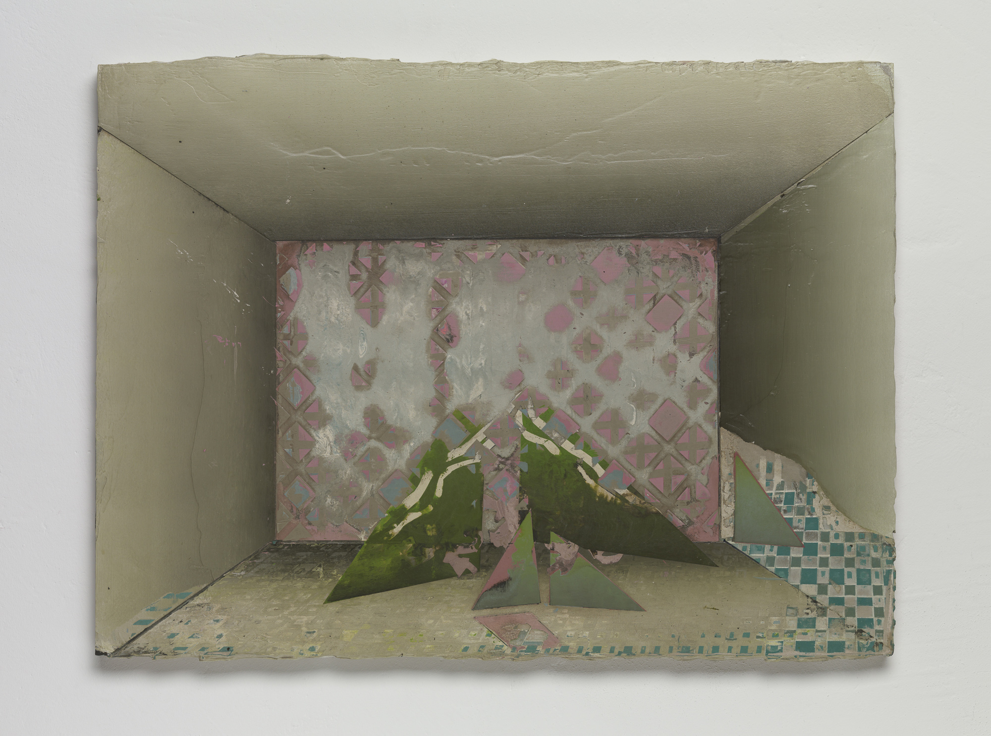 contemporary painting showing a stage